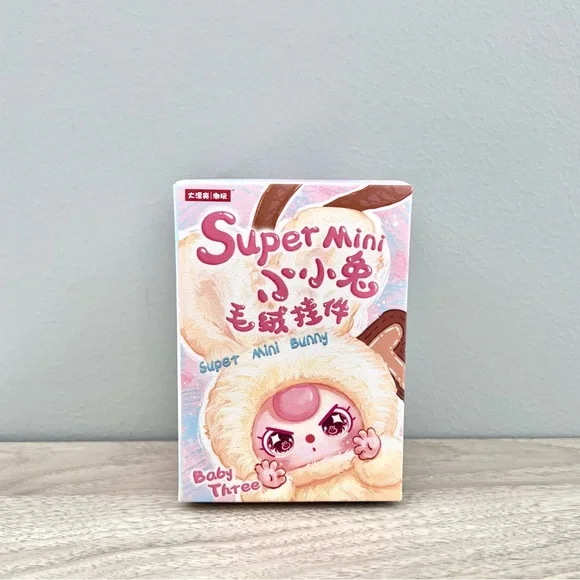 Baby Three Super Mini Bunny Series Plush Pendant - Letter W - Picture 3 of 6